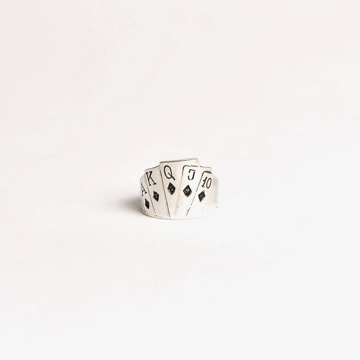 The Cards silver ring