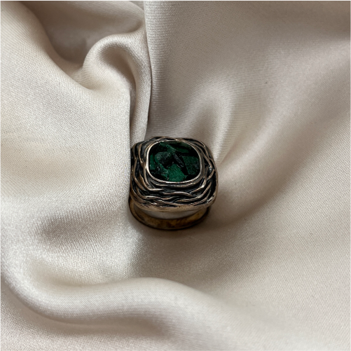 Sterling Silver Ring The Green rocks