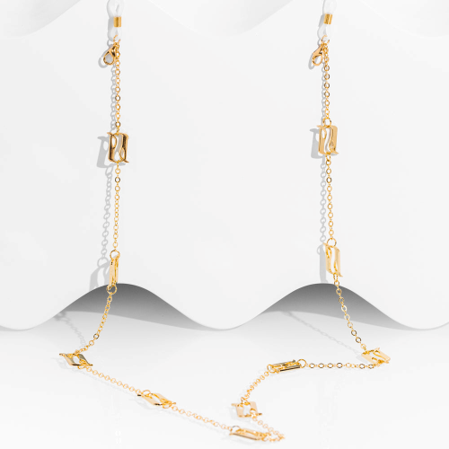 Beginning Letter A Golden EyeGlass-Mask chain