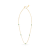 Gold Plated Necklace with Colored Zircon Gemstone