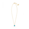 Heart-Shaped Turquoise Necklace with Zircon Gemstones