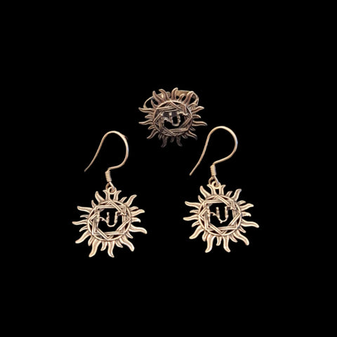 Sterling Silver earrings The Sun