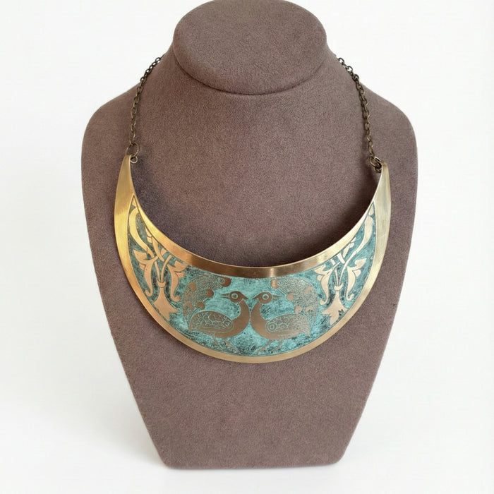 Hand made necklace The Peacocks