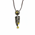 Sterling Silver pendant necklace Yellow Drops