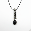 Sterling Silver pendant pendant Black drop