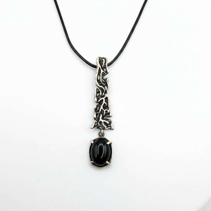 Sterling Silver pendant pendant Black drop