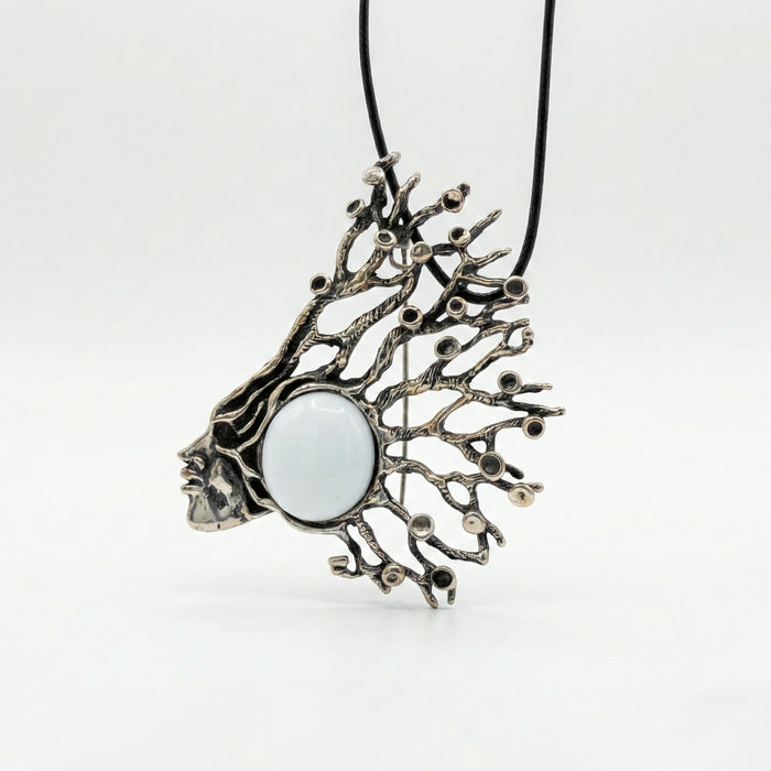 Sterling Silver pendant/broch The Face