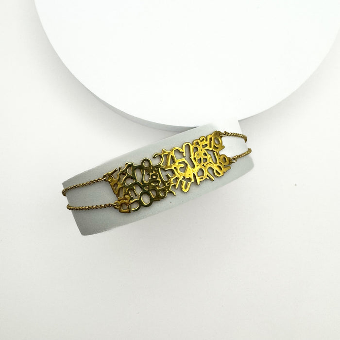 Gold Plated bracelet The Letters