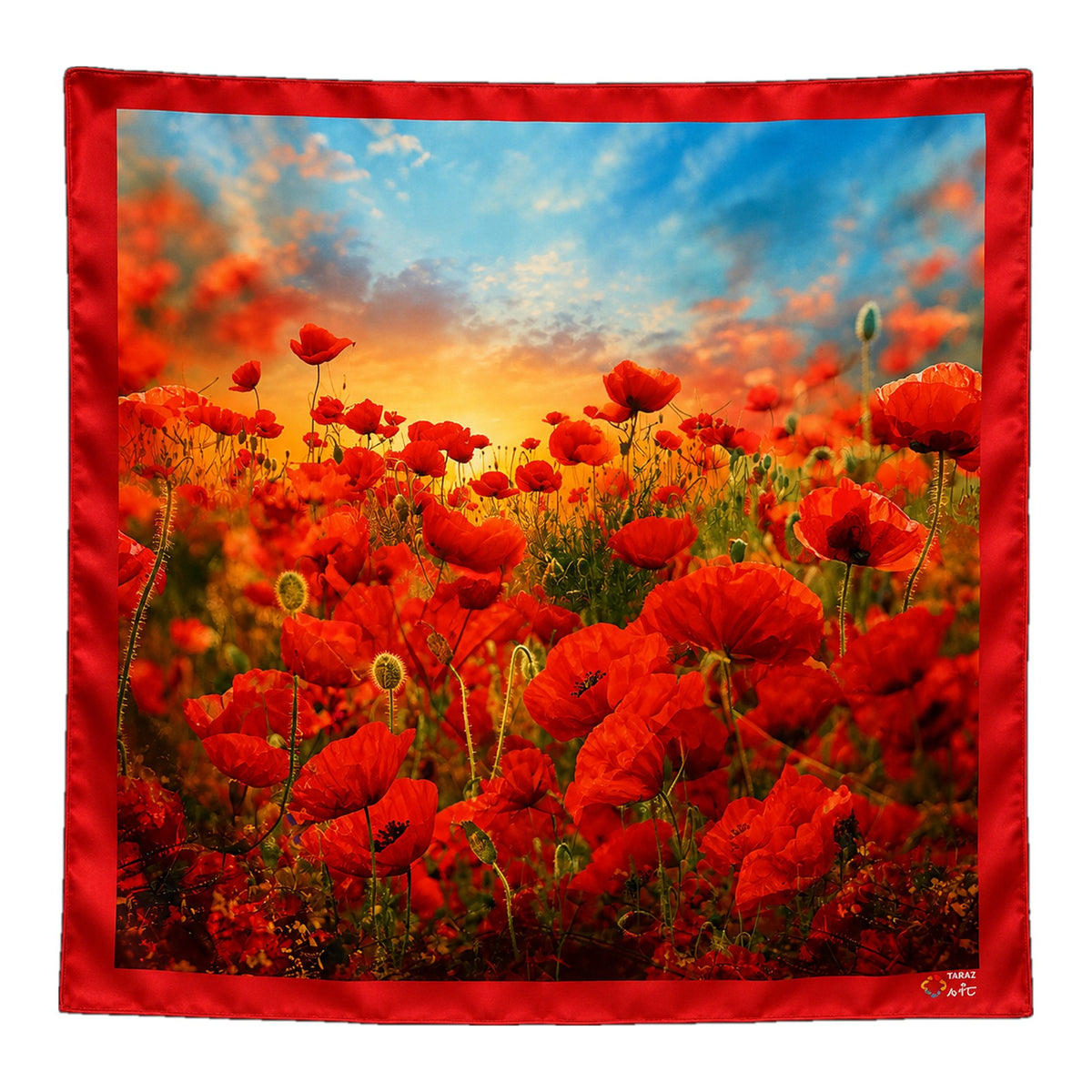 Poppy Sunset scarf by Taraz Art
