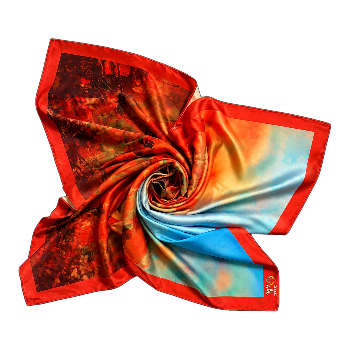 Poppy Sunset scarf by Taraz Art