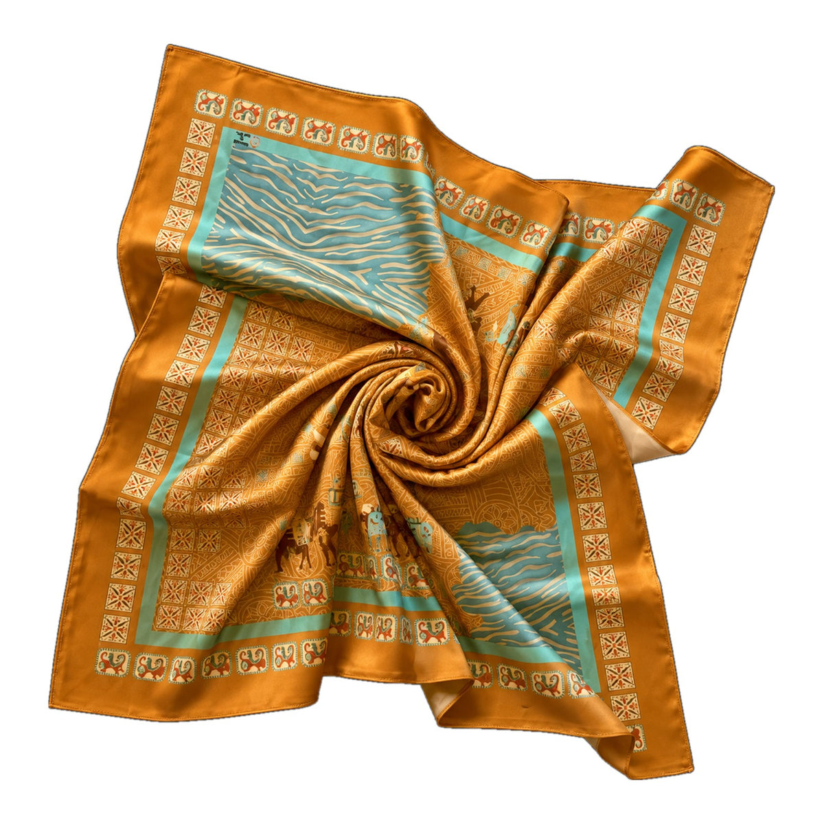 Amber Caravan scarf by Taraz Art