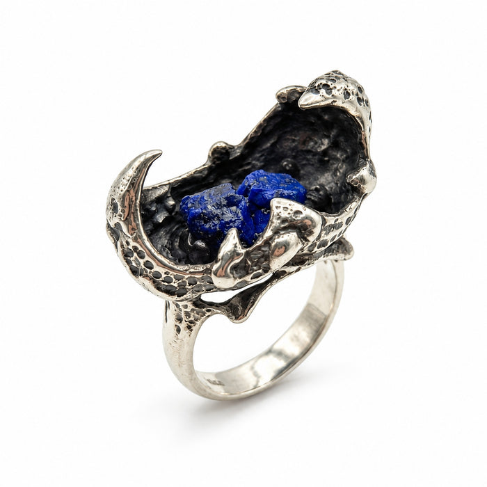 Sterling Silver Ring with Blue Stone
