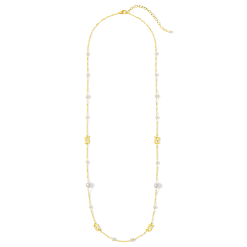 Beginning Pearl Logo Long Necklace