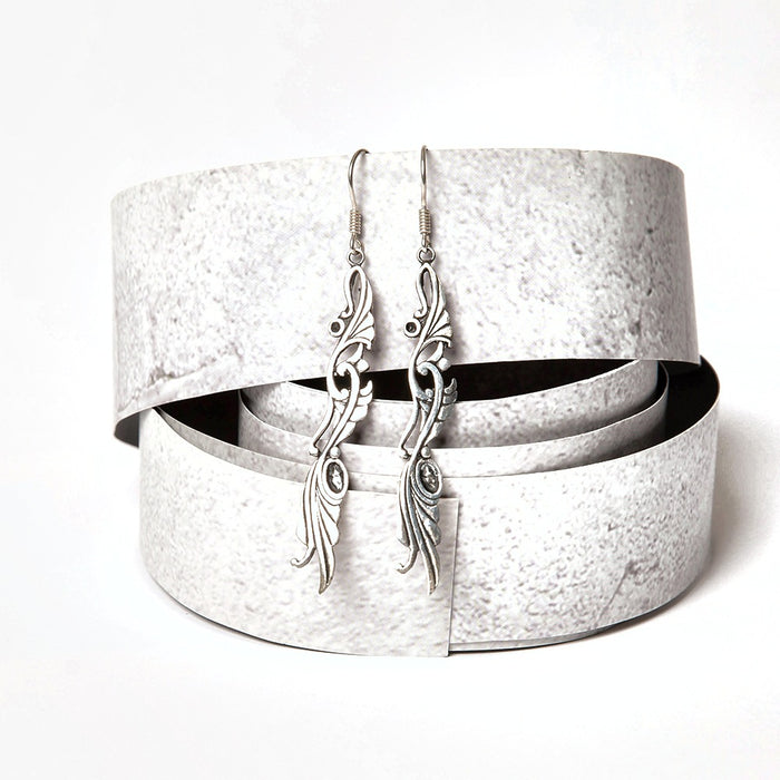 Silver Earrings the Flowers