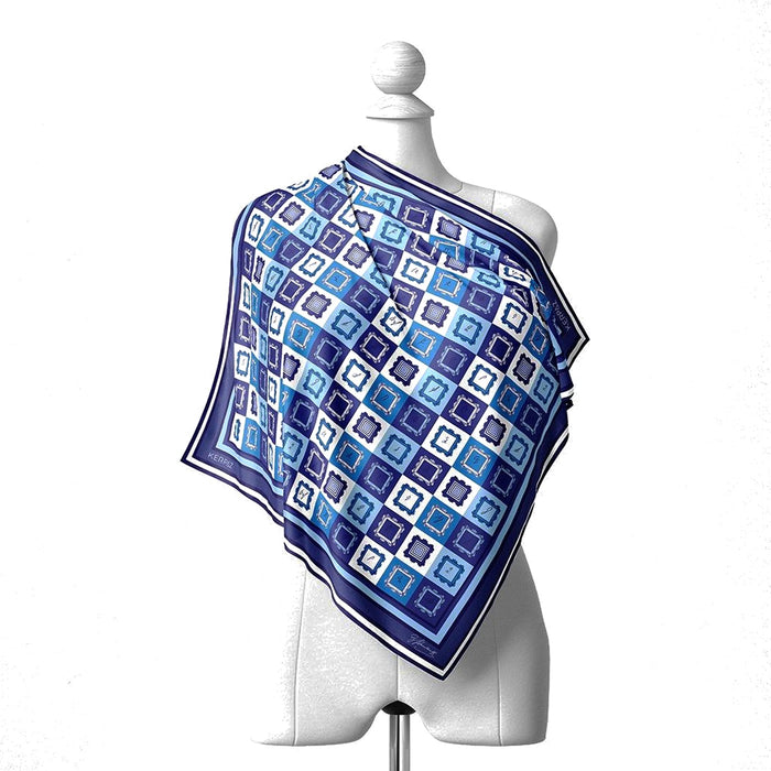 The Manuscript blue scarf