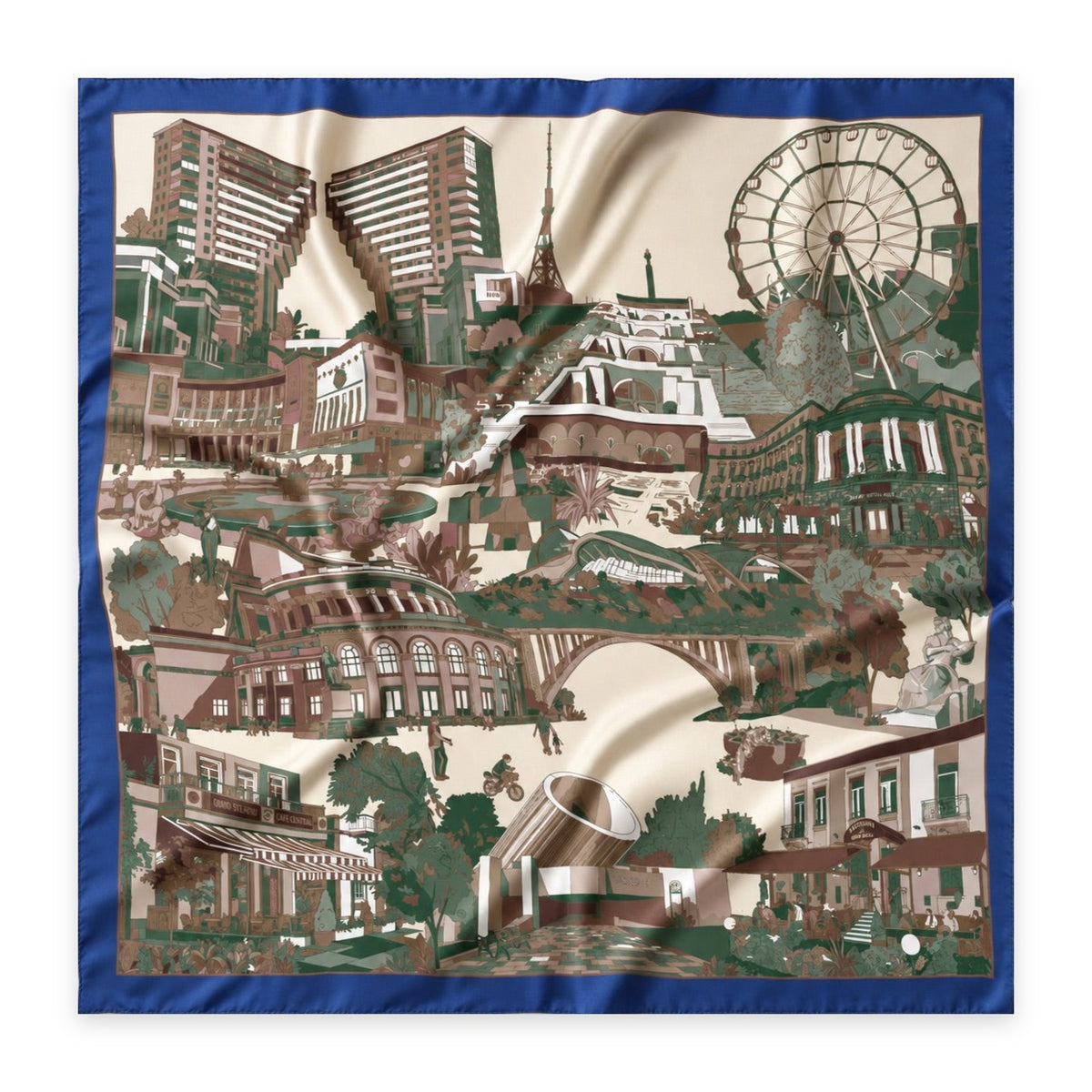 The Pink City scarf by Kerpaz, green