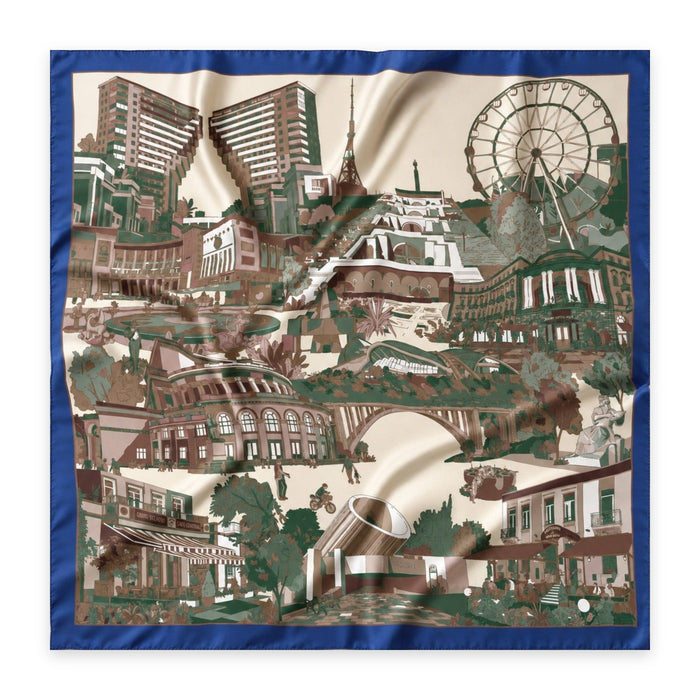 The Pink City scarf by Kerpaz, green