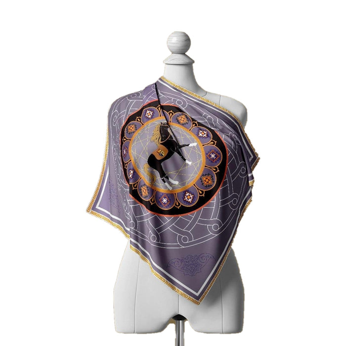 The Saddle purple scarf