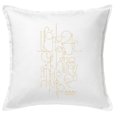 Pillow cover white Alphabet