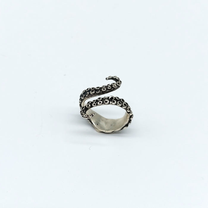 Sterling Silver Ring Octopus