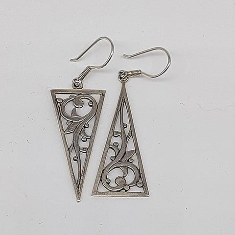 Sterling Silver Triangular earrings