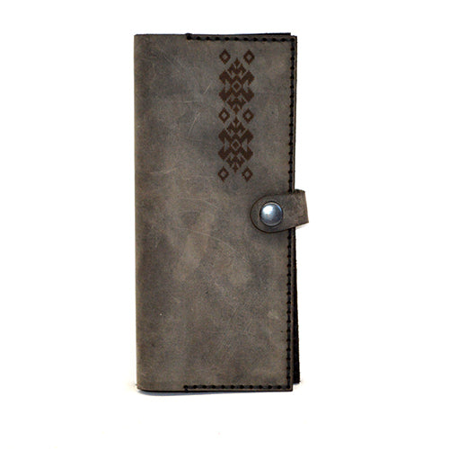 Genuine Leather Wallet with Armenian ornament