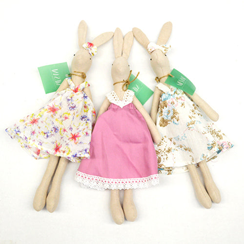 Hand made Bunnies with dress by MESANI
