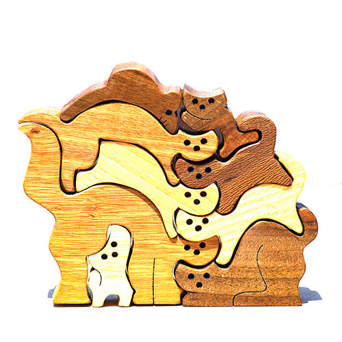 Wooden puzzle Cats