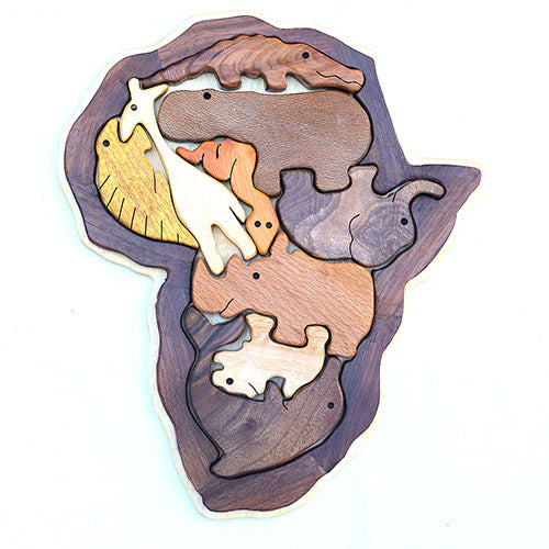Wooden puzzle Africa
