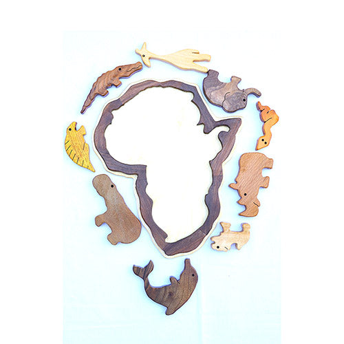 Wooden puzzle Africa