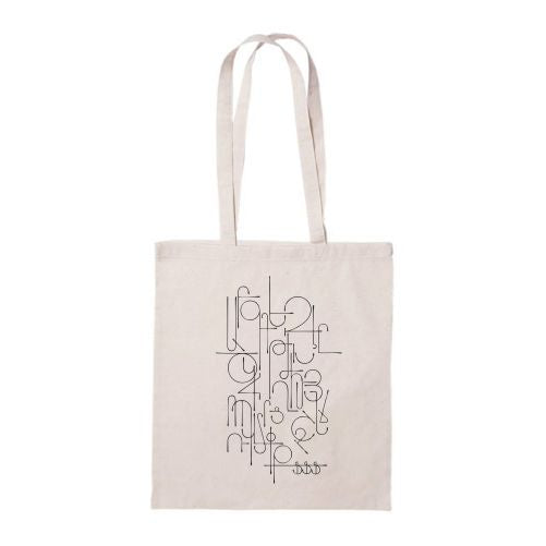 Cotton Tote Bag Alphabet
