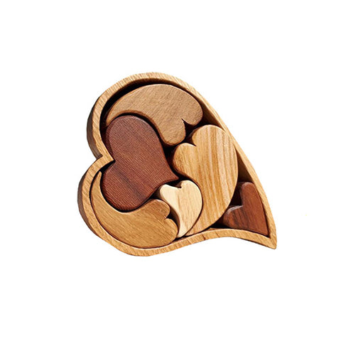 Wooden puzzle Hearts